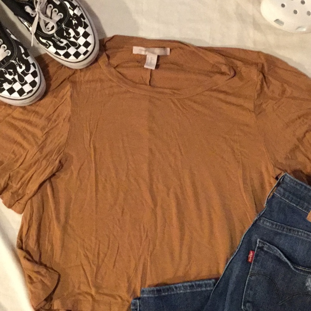 Mustard yellow crop top